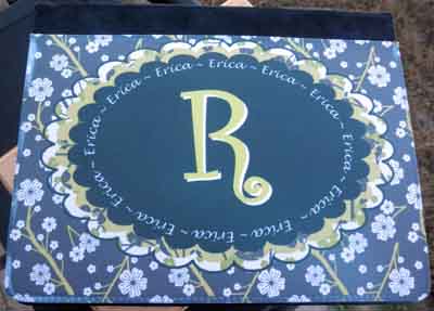 iPad Case- Name and Initial made with sublimation printing